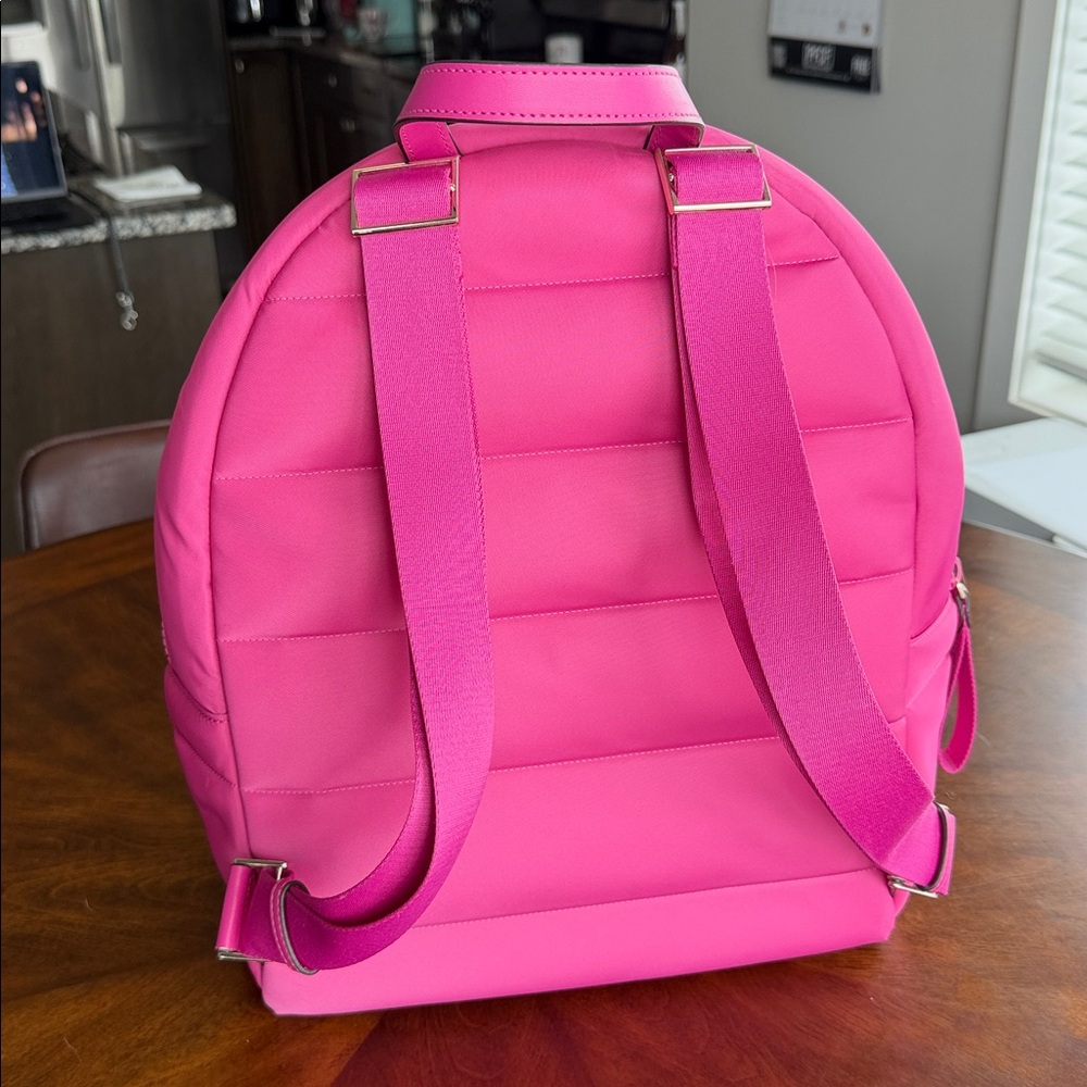 Kate Spade New York Ella Large Puffy Hot Pink Backback - Picture 5 of 11